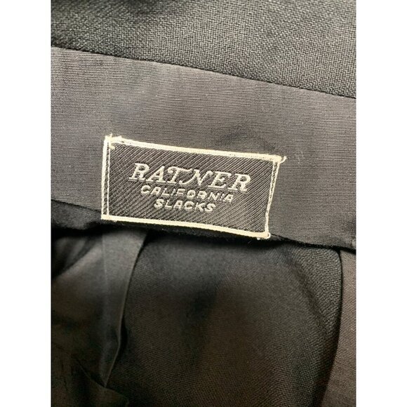 Ratner Black Dress Pants Trousers Mens 34W x 29L Polyester Wool Blend - Picture 4 of 4